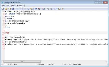 Winlog.exe Miner Trojan Screenshot